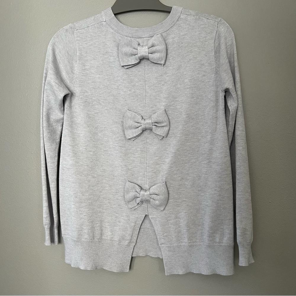 Grey bow sweater